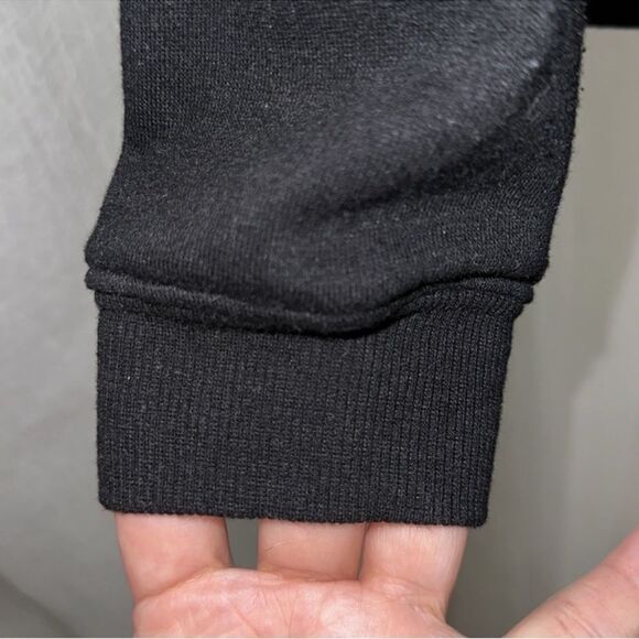 Tillys XS Black White Cotton Unique Live in the Moment Print Full Zip Hoodie - Picture 9 of 14